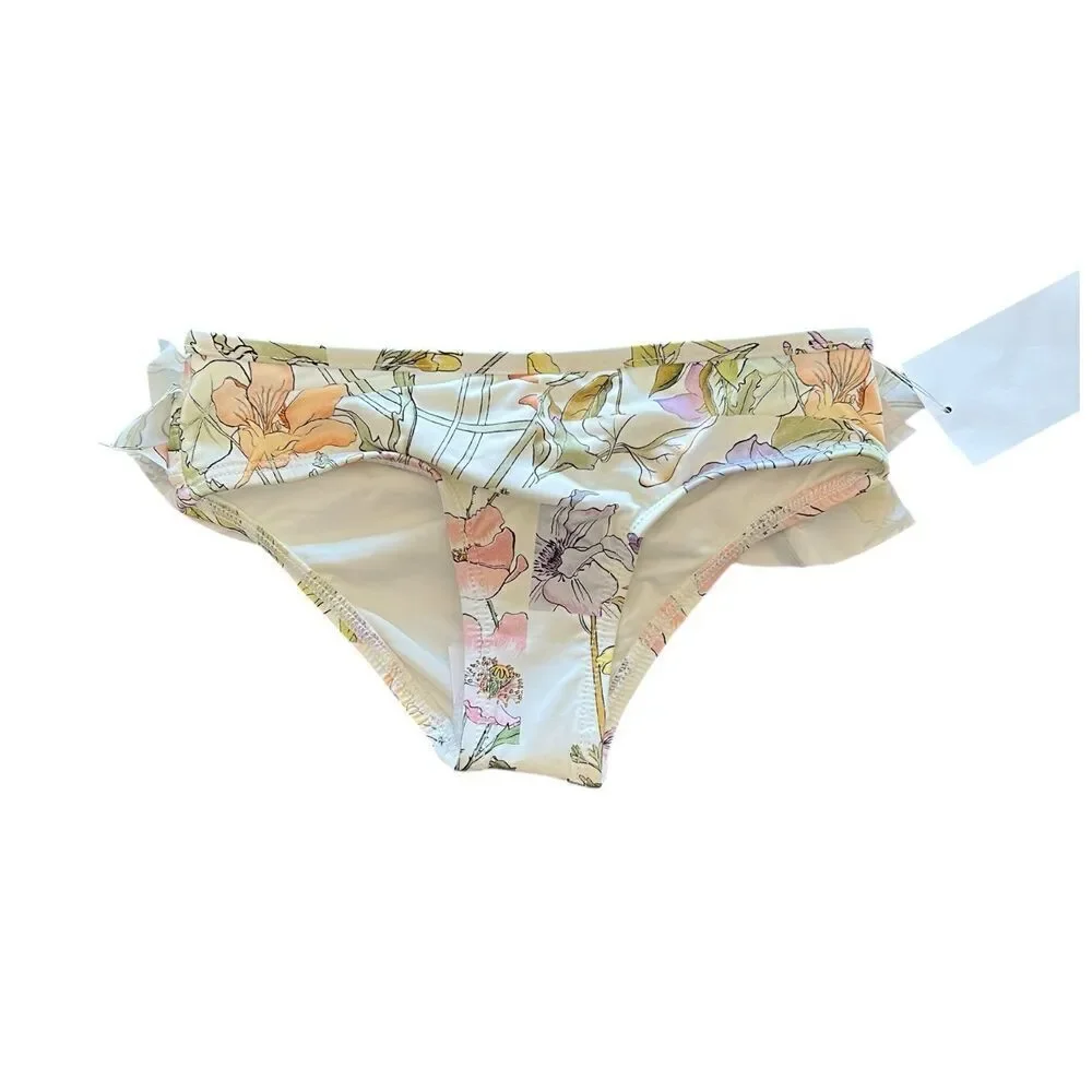 Zimmermann White Floral Everley Frill Bikini Toddler Bottoms 2T